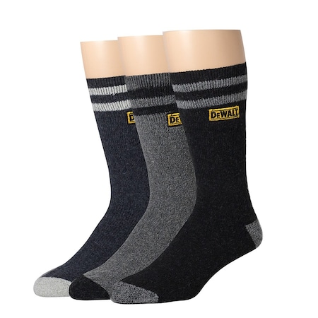 Dewalt Wool blend thermal work sock, sizes 6-12, PK 6 DXSC151-Asst